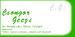 csongor geczi business card